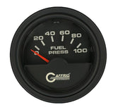 GAFFRIG 2 INCH ELECTRIC FUEL PRESSURE GAUGE 0-100 PSI STEP RIM (002) / BLACK / BLACK