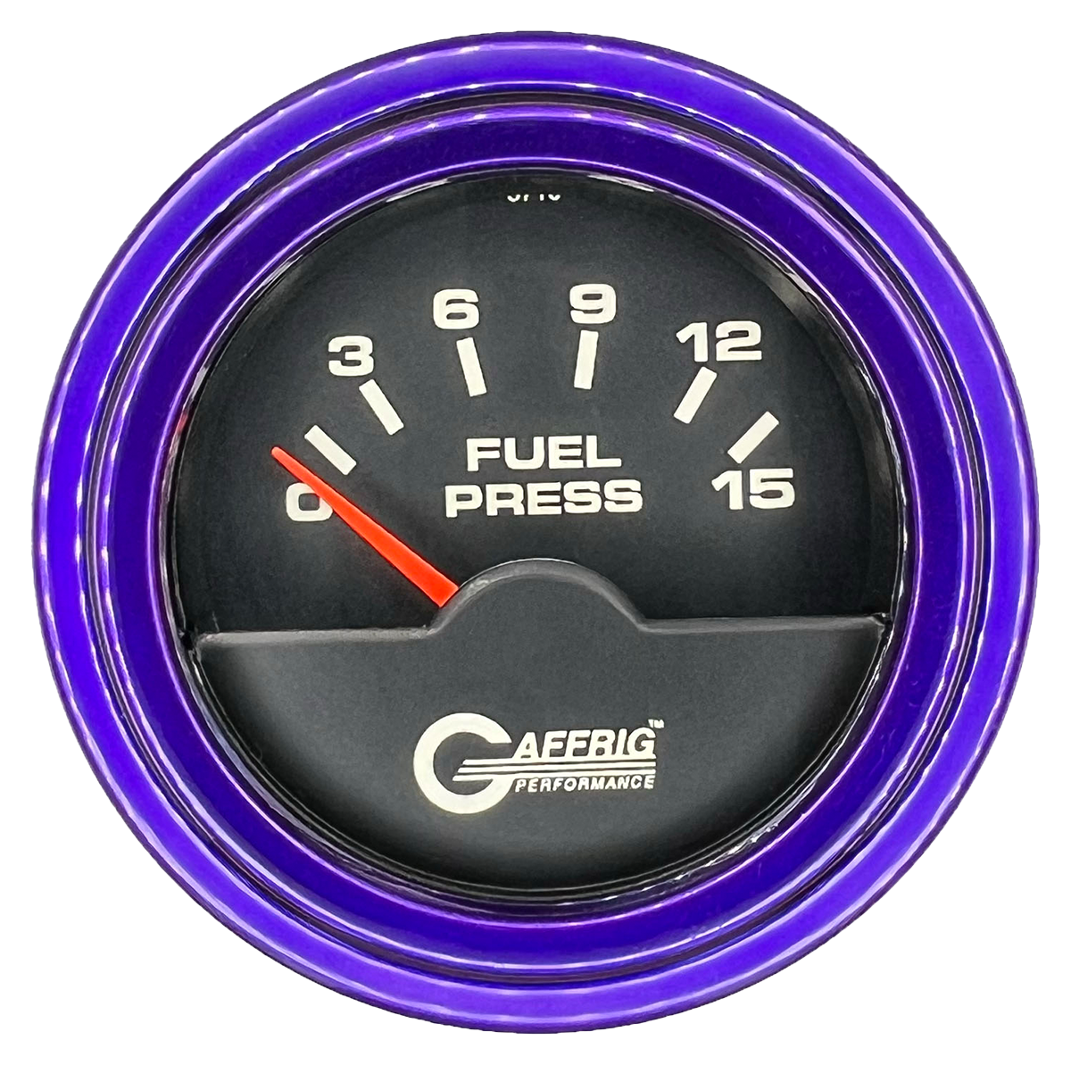 GAFFRIG 2 INCH ELECTRIC FUEL PRESSURE GAUGE 0-15 PSI STEP RIM (002) / PURPLE / BLACK