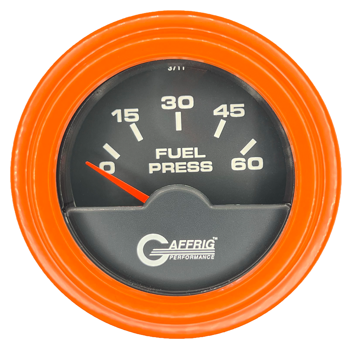 GAFFRIG 2 INCH ELECTRIC FUEL PRESSURE 0-60 PSI STEP RIM (002) / ORANGE / BLACK