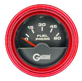 GAFFRIG 2 INCH ELECTRIC FUEL PRESSURE 0-60 PSI STEP RIM (002) / RED / BLACK