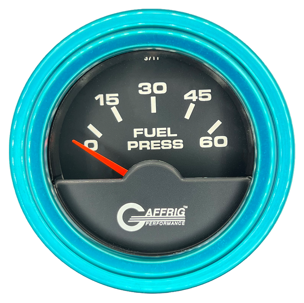 GAFFRIG 2 INCH ELECTRIC FUEL PRESSURE 0-60 PSI STEP RIM (002) / TEAL / BLACK