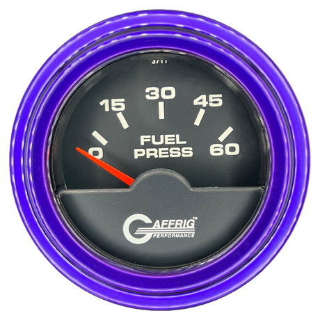 GAFFRIG 2 INCH ELECTRIC FUEL PRESSURE 0-60 PSI STEP RIM (002) / PURPLE / BLACK