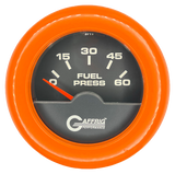 GAFFRIG 2 INCH ELECTRIC FUEL PRESSURE 0-60 PSI FAT RIM (218) / ORANGE / BLACK