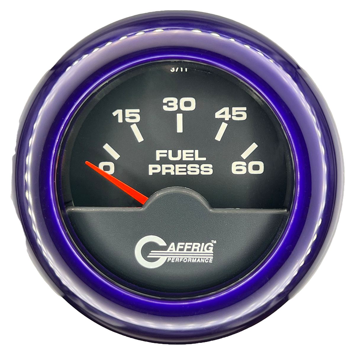 GAFFRIG 2 INCH ELECTRIC FUEL PRESSURE 0-60 PSI FAT RIM (218) / PURPLE / BLACK