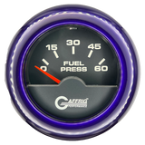 GAFFRIG 2 INCH ELECTRIC FUEL PRESSURE 0-60 PSI FAT RIM (218) / PURPLE / BLACK