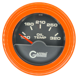 GAFFRIG 2 INCH ELECTRIC OIL TEMP GAUGE 100-320 F STEP RIM (002) / ORANGE / BLACK