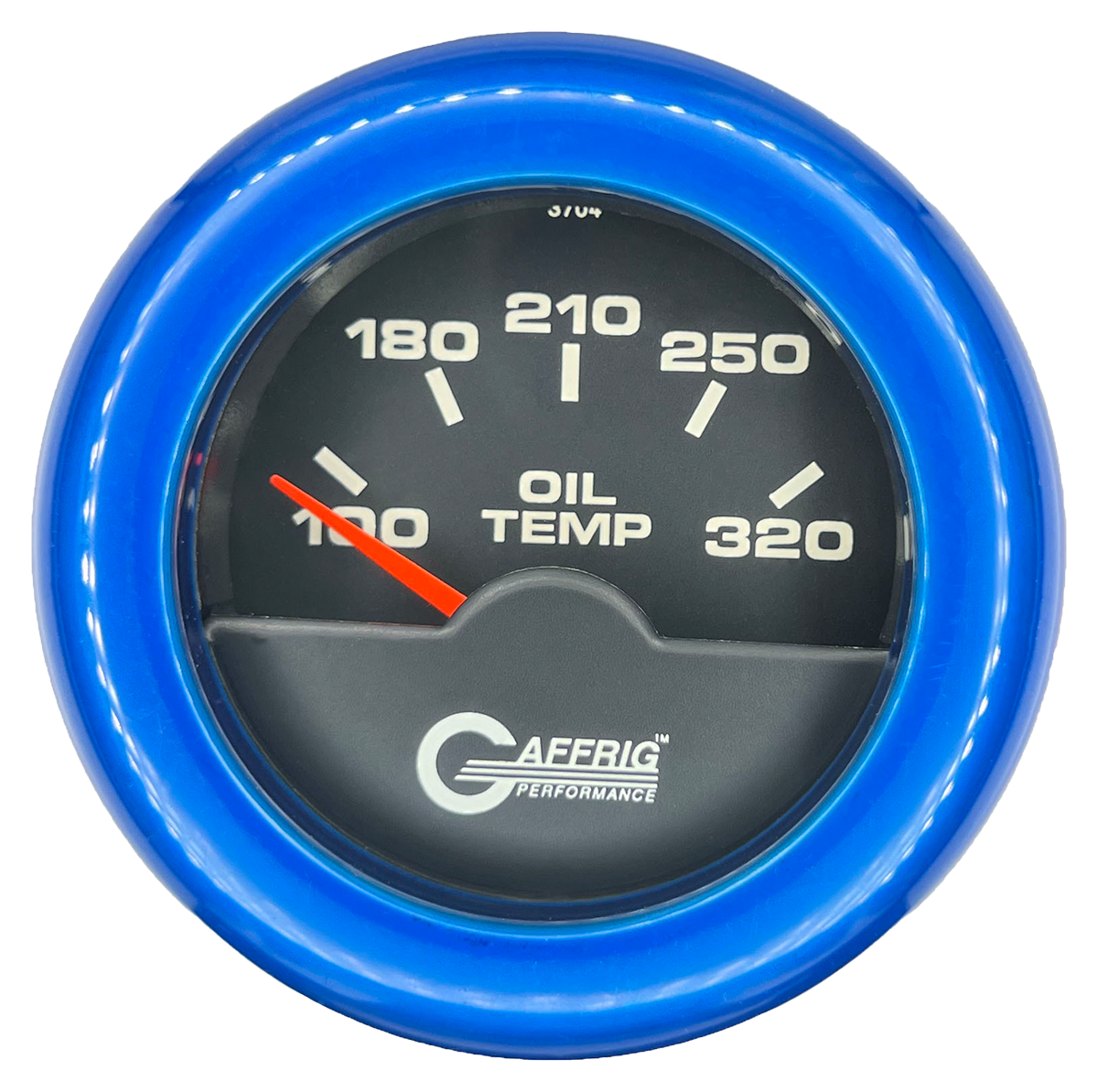 GAFFRIG 2 INCH ELECTRIC OIL TEMP GAUGE 100-320 F FAT RIM (218) / BLUE / BLACK