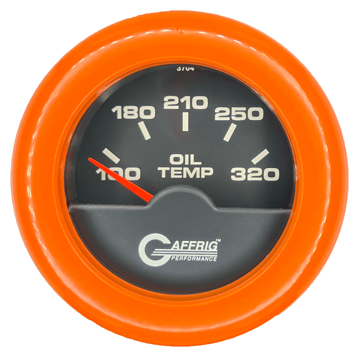 GAFFRIG 2 INCH ELECTRIC OIL TEMP GAUGE 100-320 F FAT RIM (218) / ORANGE / BLACK