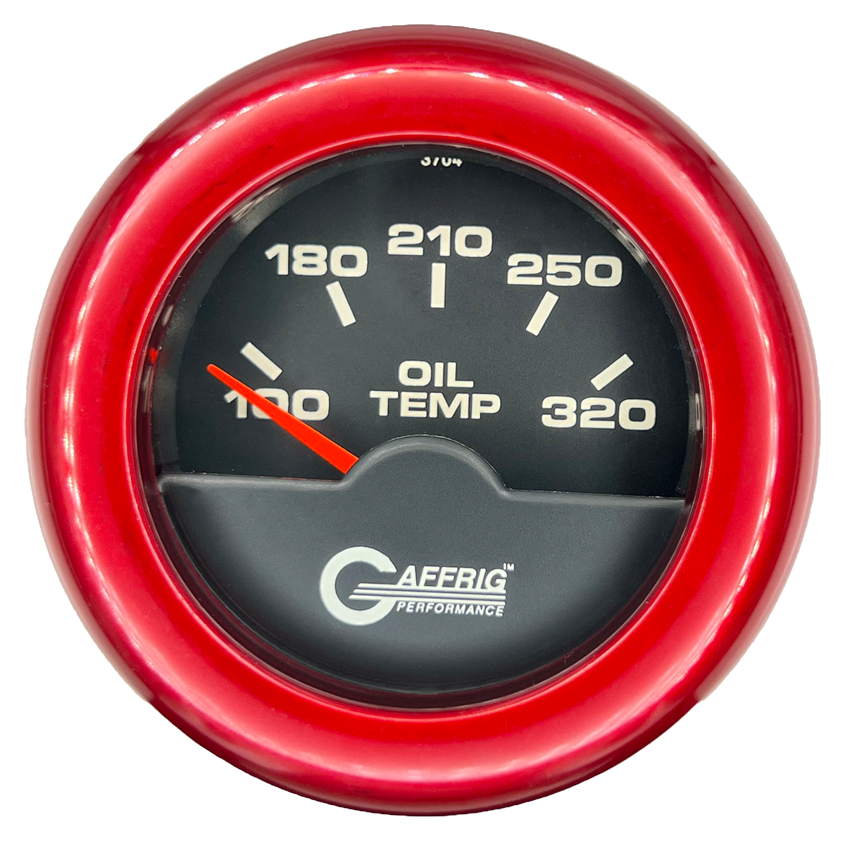 GAFFRIG 2 INCH ELECTRIC OIL TEMP GAUGE 100-320 F FAT RIM (218) / RED / BLACK