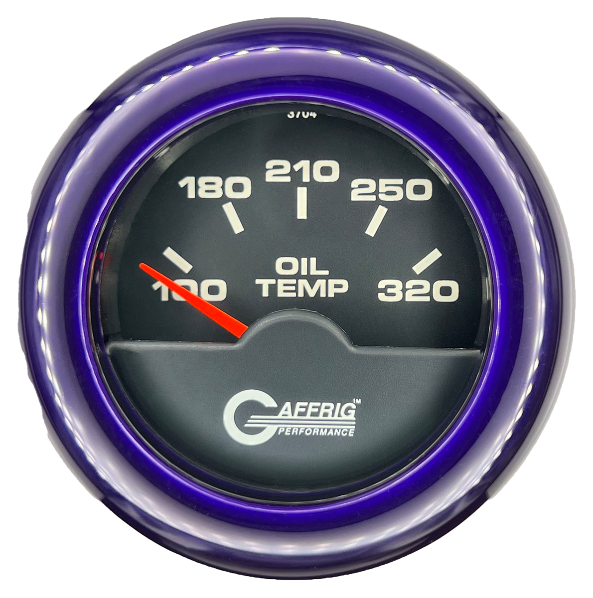 GAFFRIG 2 INCH ELECTRIC OIL TEMP GAUGE 100-320 F FAT RIM (218) / PURPLE / BLACK