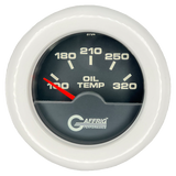 GAFFRIG 2 INCH ELECTRIC OIL TEMP GAUGE 100-320 F FAT RIM (218) / WHITE / BLACK