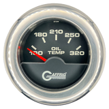 GAFFRIG 2 INCH ELECTRIC OIL TEMP GAUGE 100-320 F FAT RIM (218) / CHROME/POLISHED / BLACK