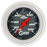 GAFFRIG PART #5022 2 INCH ELECTRIC OIL TEMP GAUGE 100-320 F BLACK - 270 SWEEP STEP RIM (002) / PLATINUM