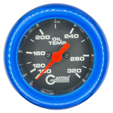 GAFFRIG PART #5022 2 INCH ELECTRIC OIL TEMP GAUGE 100-320 F BLACK - 270 SWEEP FAT RIM (218) / BLUE