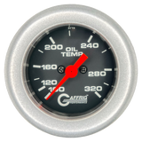 GAFFRIG PART #5022 2 INCH ELECTRIC OIL TEMP GAUGE 100-320 F BLACK - 270 SWEEP FAT RIM (218) / PLATINUM