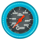 GAFFRIG PART #5022 2 INCH ELECTRIC OIL TEMP GAUGE 100-320 F BLACK - 270 SWEEP FAT RIM (218) / TEAL