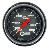 GAFFRIG PART #5022 2 INCH ELECTRIC OIL TEMP GAUGE 100-320 F BLACK - 270 SWEEP FAT RIM (218) / BLACK