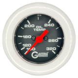 GAFFRIG PART #5022 2 INCH ELECTRIC OIL TEMP GAUGE 100-320 F BLACK - 270 SWEEP FAT RIM (218) / WHITE