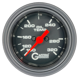 GAFFRIG PART #5022 2 INCH ELECTRIC OIL TEMP GAUGE 100-320 F BLACK - 270 SWEEP STEP RIM (002) / BLACK