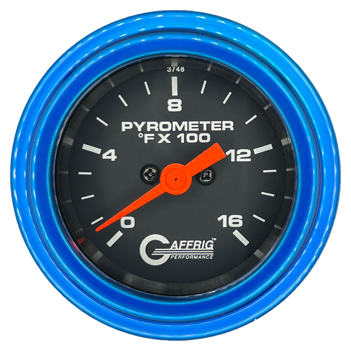 GAFFRIG 2 INCH ELECTRIC PYROMETER GAUGE 0-1600 F STEP RIM (002) / BLUE / BLACK