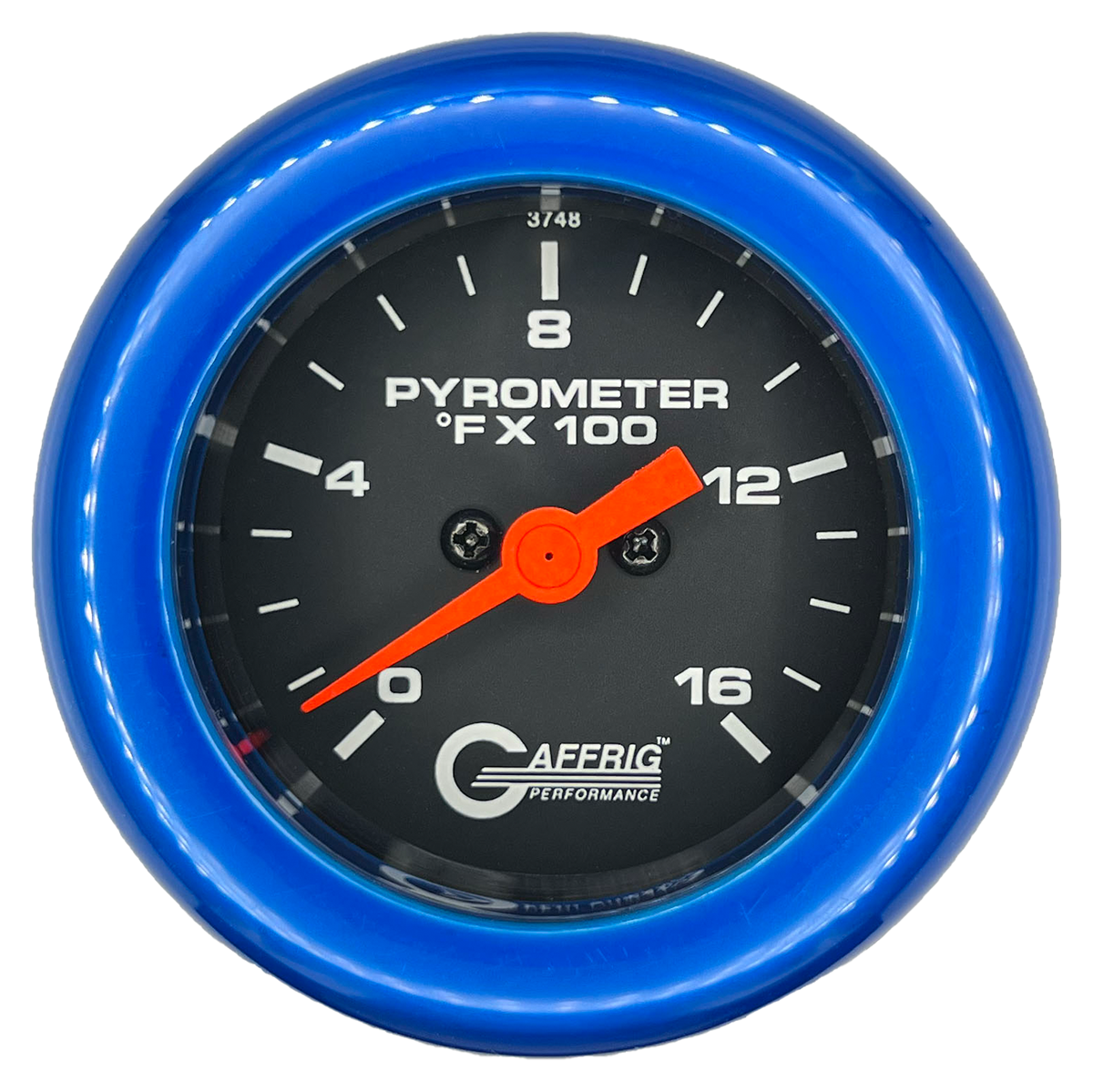 GAFFRIG 2 INCH ELECTRIC PYROMETER GAUGE 0-1600 F FAT RIM (218) / BLUE / BLACK