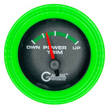 GAFFRIG 2 INCH ELECTRIC TRIM METER MERCURY GAUGE FAT RIM (218) / TEAL / BLACK