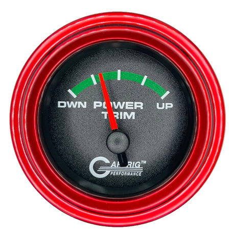 GAFFRIG 2 INCH ELECTRIC TRIM METER MERCURY GAUGE STEP RIM (002) / RED / BLACK