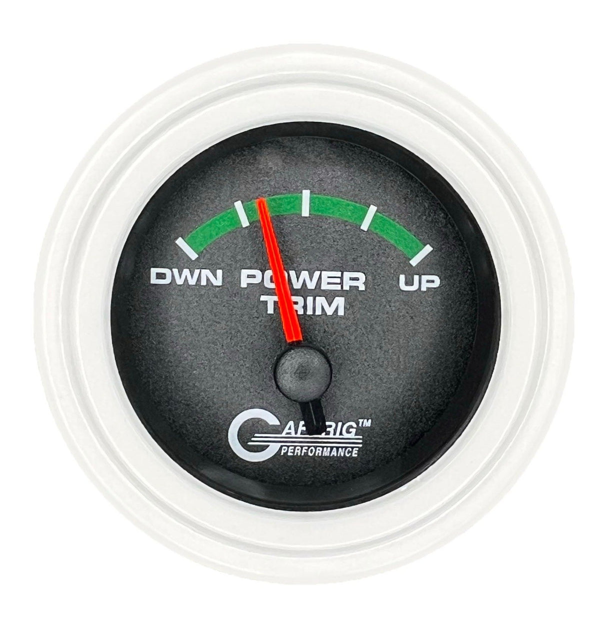 GAFFRIG 2 INCH ELECTRIC TRIM METER MERCURY GAUGE STEP RIM (002) / PLATINUM / BLACK