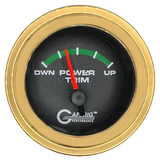 GAFFRIG 2 INCH ELECTRIC TRIM METER MERCURY GAUGE STEP RIM (002) / LIME GREEN / BLACK