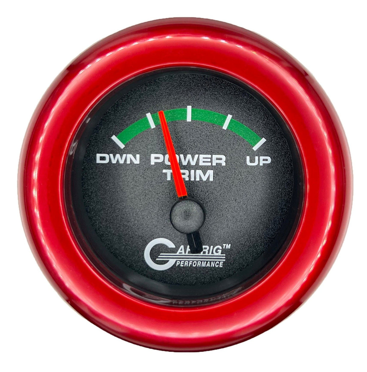 GAFFRIG 2 INCH ELECTRIC TRIM METER MERCURY GAUGE FAT RIM (218) / BLACK / BLACK