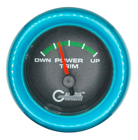 GAFFRIG 2 INCH ELECTRIC TRIM METER MERCURY GAUGE FAT RIM (218) / WHITE / BLACK