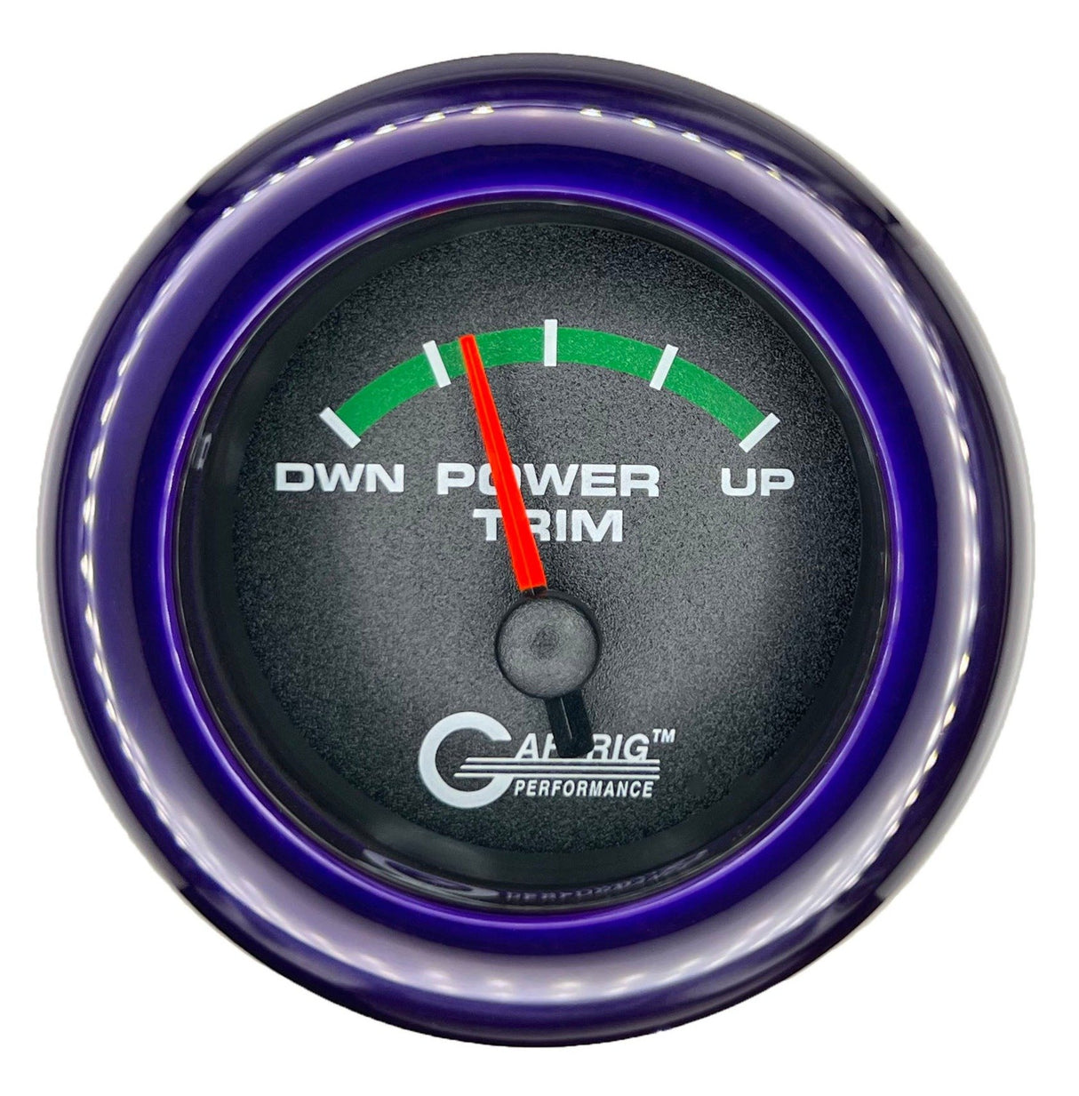 GAFFRIG 2 INCH ELECTRIC TRIM METER MERCURY GAUGE FAT RIM (218) / PLATINUM / BLACK