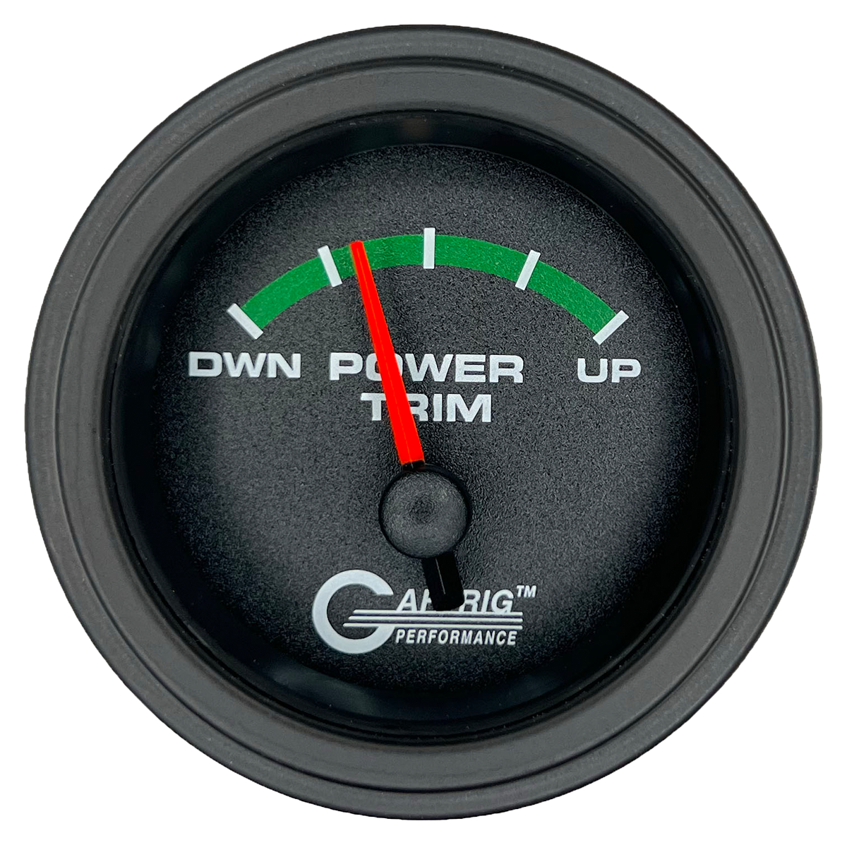 GAFFRIG 2 INCH ELECTRIC TRIM METER MERCURY GAUGE STEP RIM (002) / WHITE / BLACK