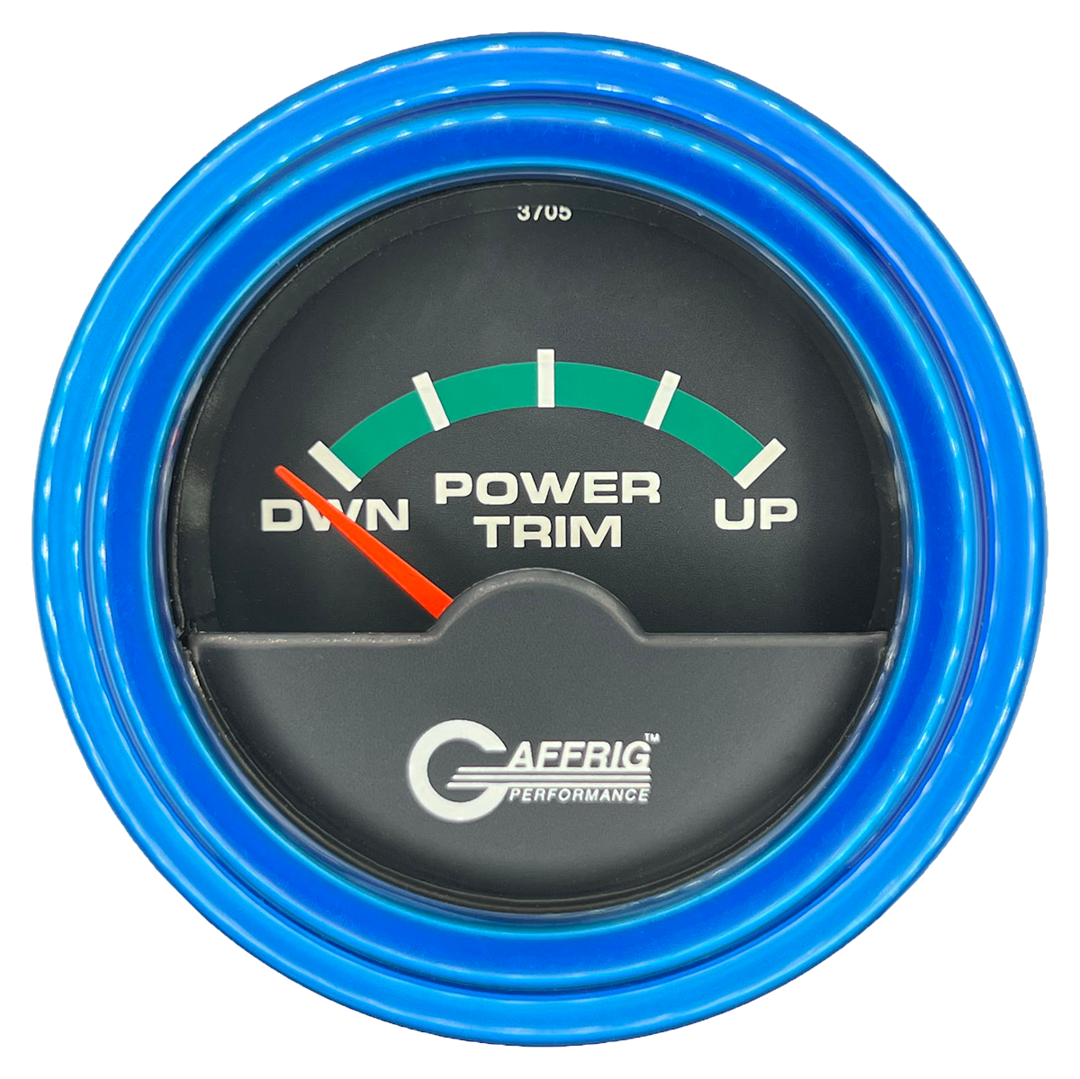 GAFFRIG 2 INCH ELECTRIC TRIM METER OMC GAUGE STEP RIM (002) / BLUE / BLACK