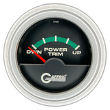 GAFFRIG 2 INCH ELECTRIC TRIM METER OMC GAUGE STEP RIM (002) / PLATINUM / BLACK