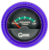 GAFFRIG 2 INCH ELECTRIC TRIM METER OMC GAUGE STEP RIM (002) / PURPLE / BLACK