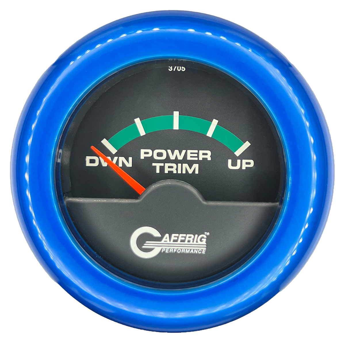 GAFFRIG 2 INCH ELECTRIC TRIM METER OMC GAUGE FAT RIM (218) / BLUE / BLACK