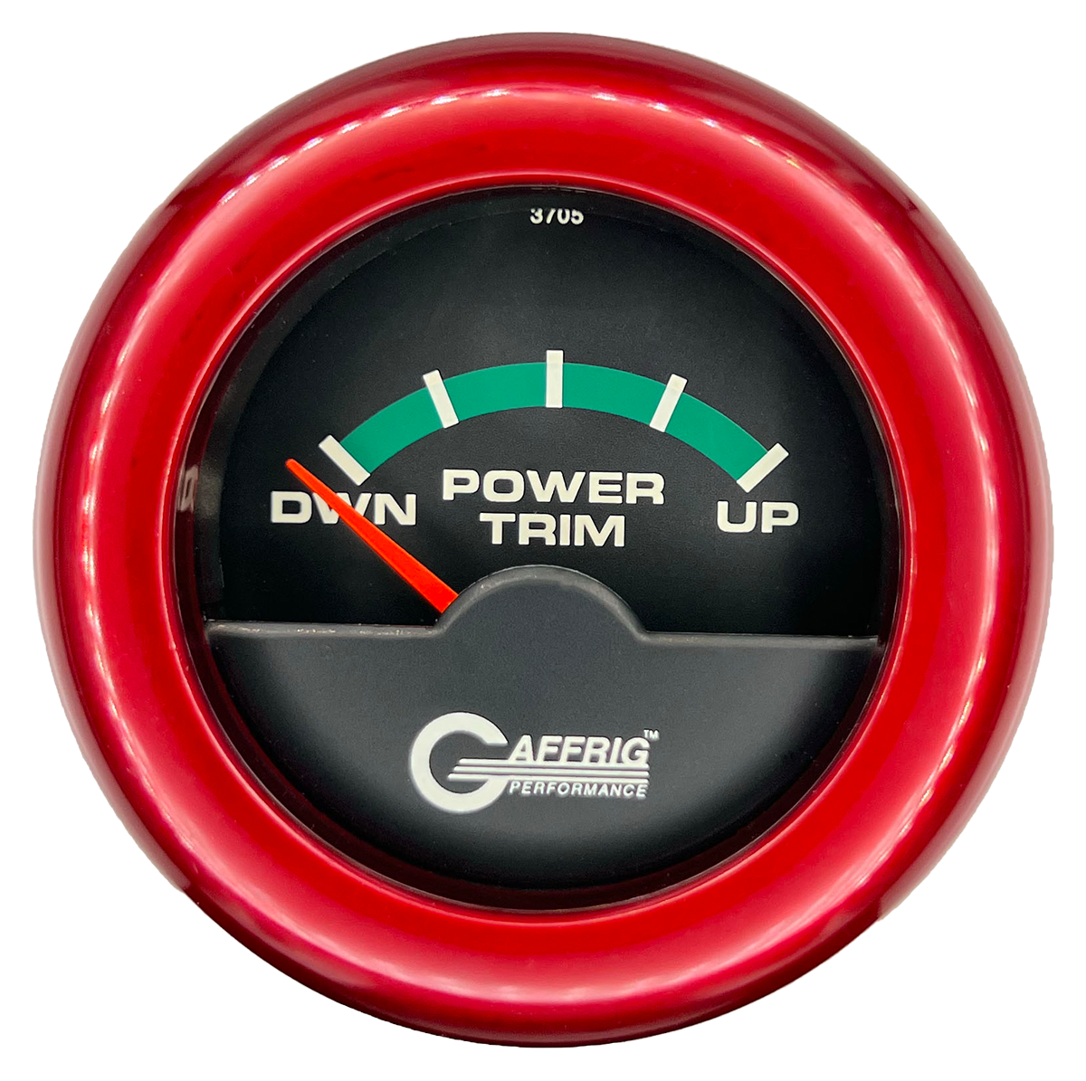 GAFFRIG 2 INCH ELECTRIC TRIM METER OMC GAUGE FAT RIM (218) / RED / BLACK