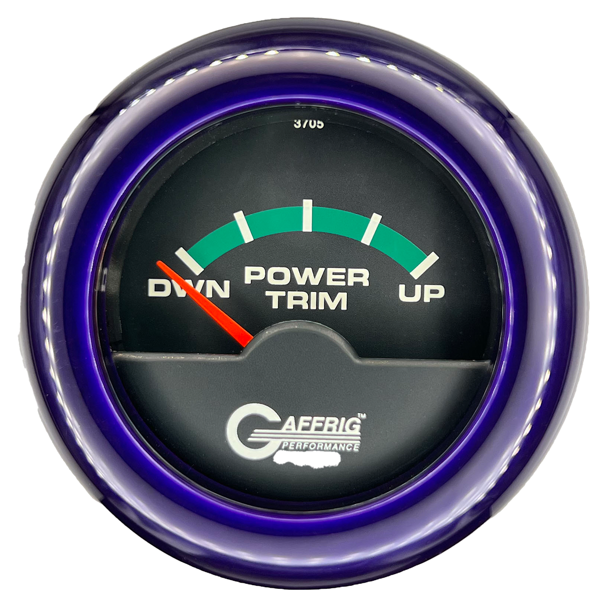 GAFFRIG 2 INCH ELECTRIC TRIM METER OMC GAUGE FAT RIM (218) / PURPLE / BLACK