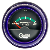 GAFFRIG 2 INCH ELECTRIC TRIM METER OMC GAUGE FAT RIM (218) / PURPLE / BLACK