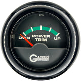 GAFFRIG 2 INCH ELECTRIC TRIM METER OMC GAUGE FAT RIM (218) / BLACK / BLACK