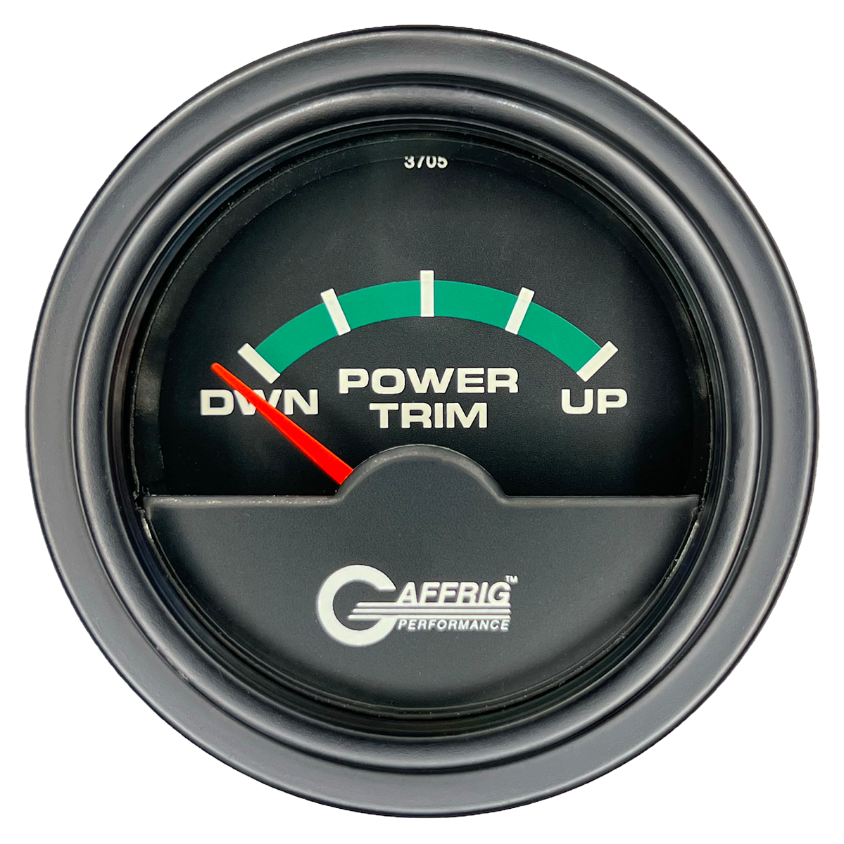 GAFFRIG 2 INCH ELECTRIC TRIM METER OMC GAUGE STEP RIM (002) / BLACK / BLACK