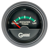 GAFFRIG 2 INCH ELECTRIC TRIM METER OMC GAUGE STEP RIM (002) / BLACK / BLACK