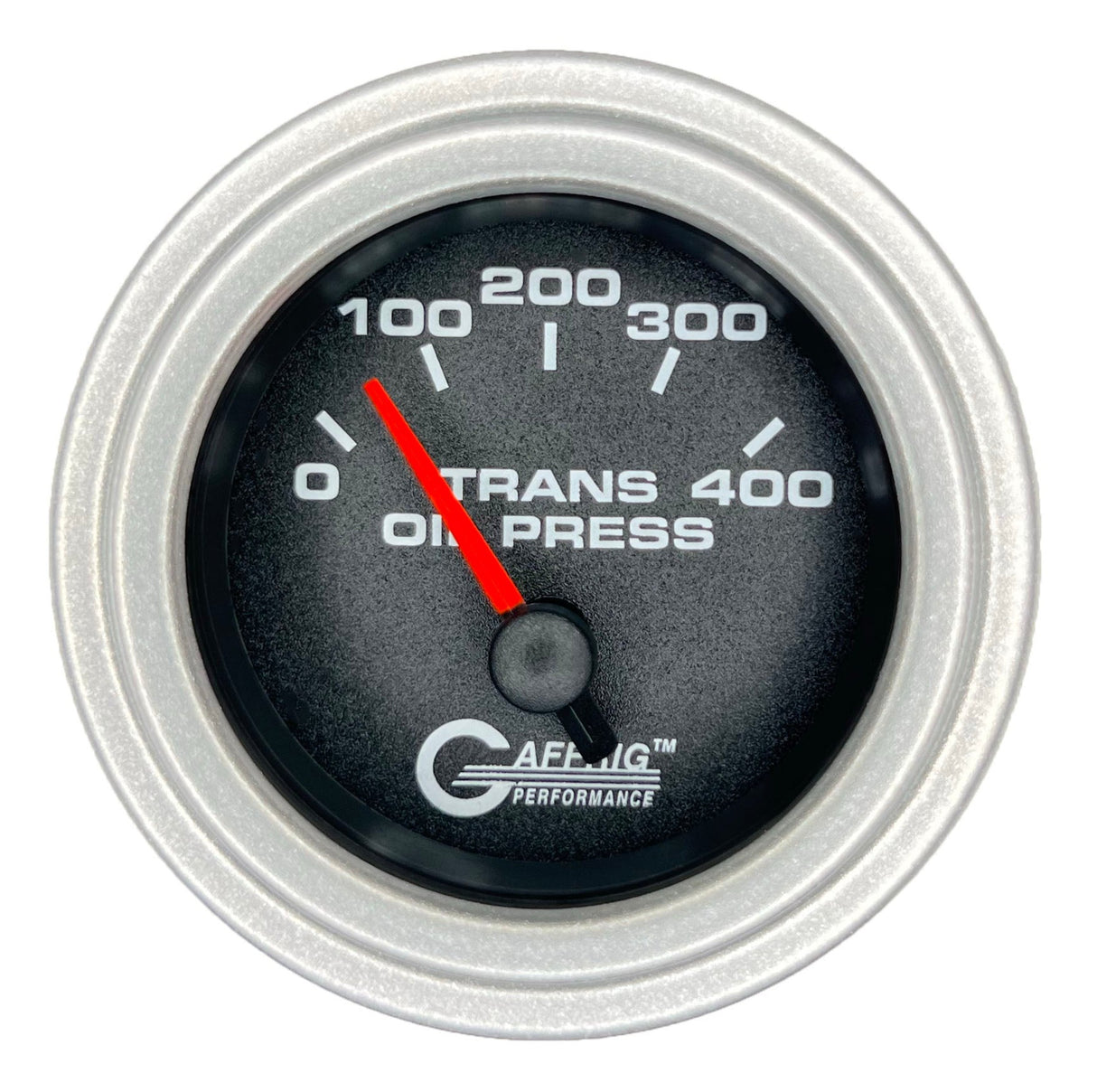 GAFFRIG 2 INCH ELECTRIC TRANSMISSION PRESSURE GAUGE 0-400 PSI STEP RIM (002) / PLATINUM / BLACK