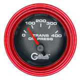 GAFFRIG 2 INCH ELECTRIC TRANSMISSION PRESSURE GAUGE 0-400 PSI STEP RIM (002) / RED / BLACK