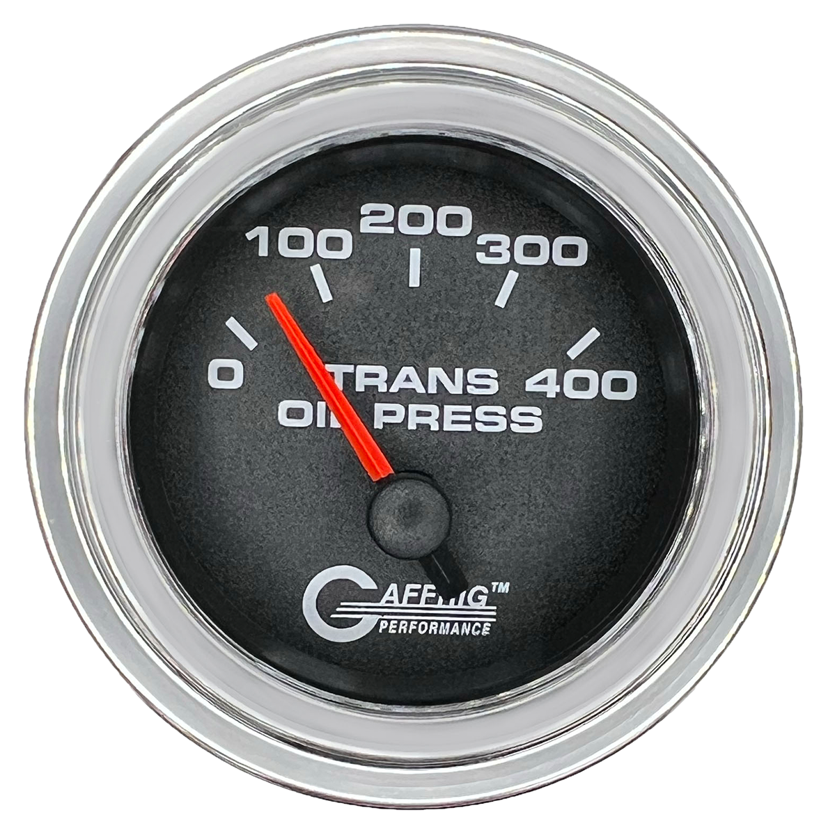 GAFFRIG 2 INCH ELECTRIC TRANSMISSION PRESSURE GAUGE 0-400 PSI STEP RIM (002) / CHROME/POLISHED / BLACK