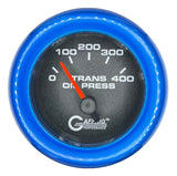 GAFFRIG 2 INCH ELECTRIC TRANSMISSION PRESSURE GAUGE 0-400 PSI FAT RIM (218) / BLUE / BLACK