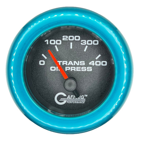 GAFFRIG 2 INCH ELECTRIC TRANSMISSION PRESSURE GAUGE 0-400 PSI FAT RIM (218) / TEAL / BLACK