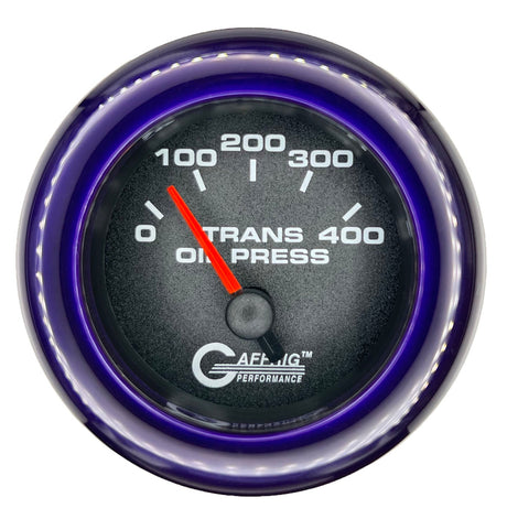 GAFFRIG 2 INCH ELECTRIC TRANSMISSION PRESSURE GAUGE 0-400 PSI FAT RIM (218) / PURPLE / BLACK