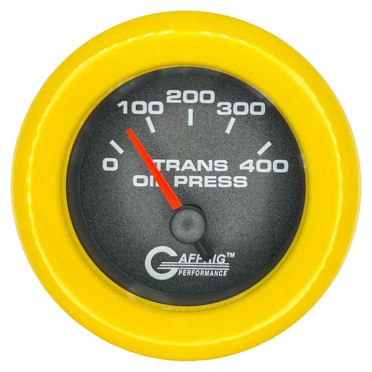 GAFFRIG 2 INCH ELECTRIC TRANSMISSION PRESSURE GAUGE 0-400 PSI FAT RIM (218) / YELLOW / BLACK